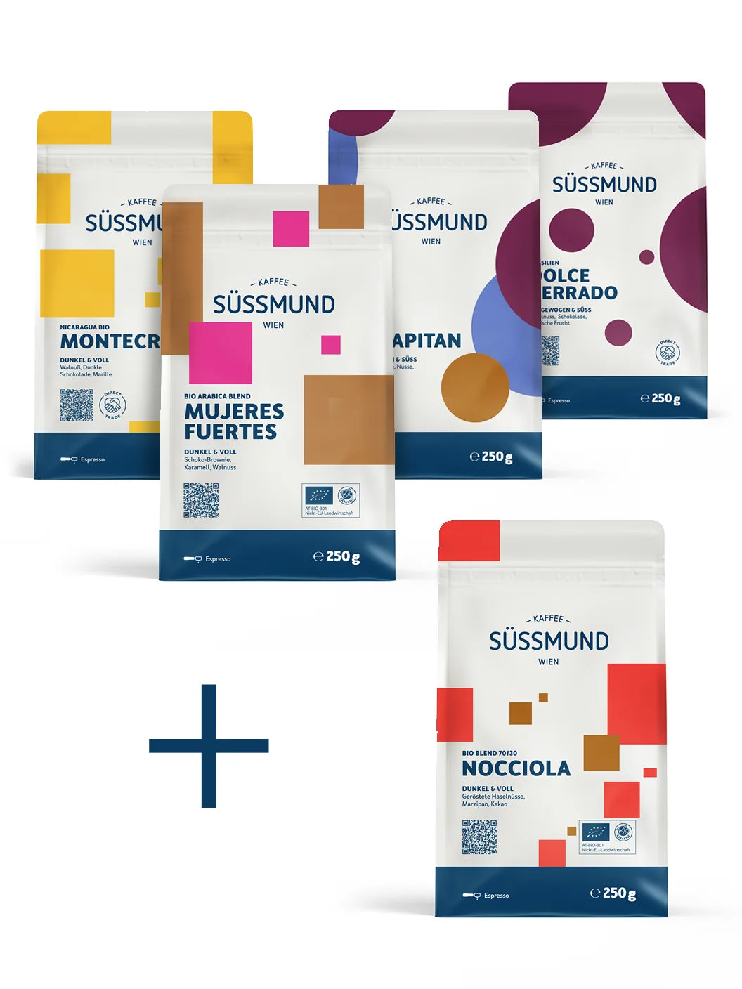 Schoenkaffee - Schoenkaffee Espresso Probierpaket 4+1 x 250g