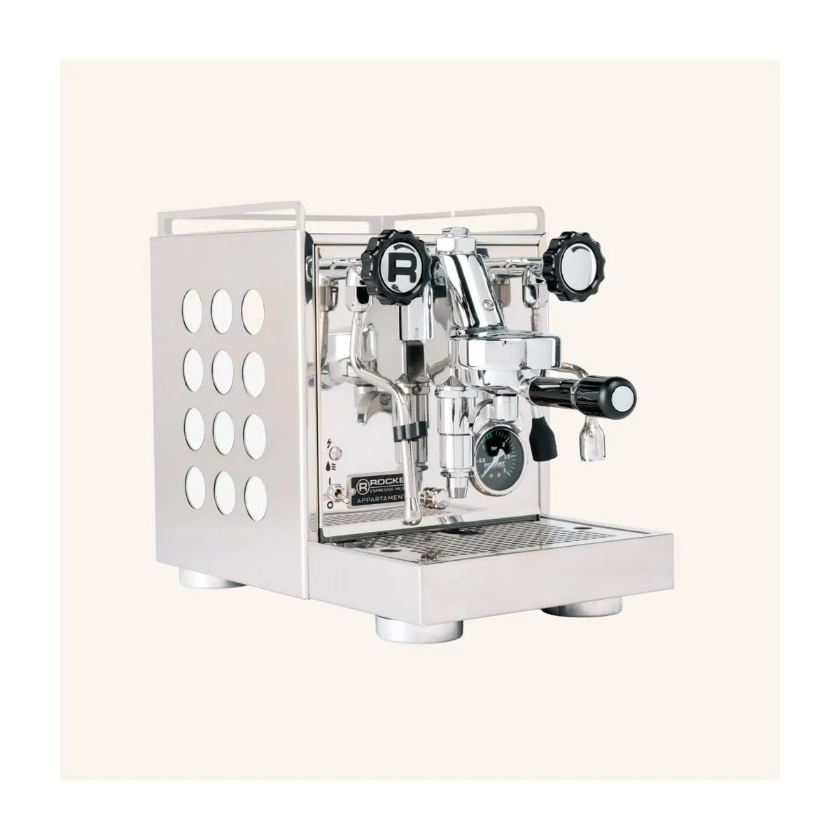 Appartamento 2.0 - Machine à café expresso manuelle Rocket - Inox/Blanche