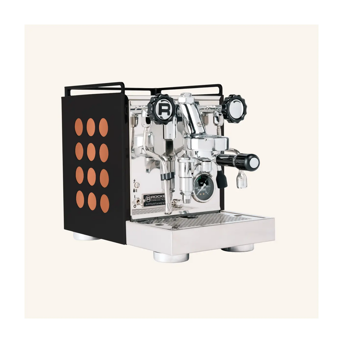 Appartamento 2.0 - Machine à café expresso manuelle Rocket - Noire/Cuivre
