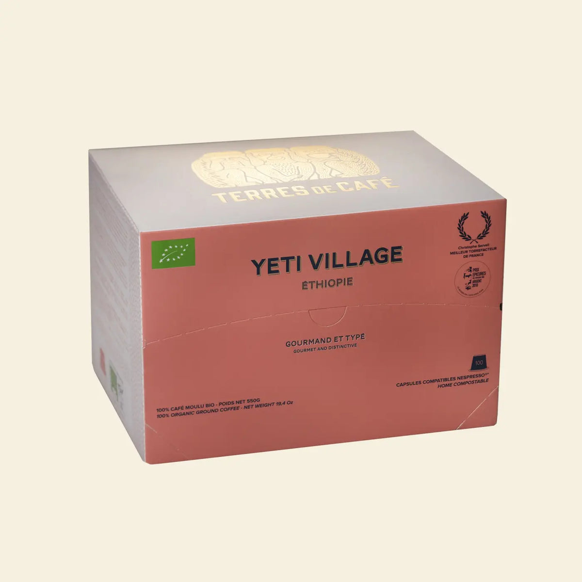 Capsules Home-Compostable Yeti Village bio x 100