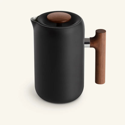 Clara - Cafetière à piston 700mL - Noire et bois