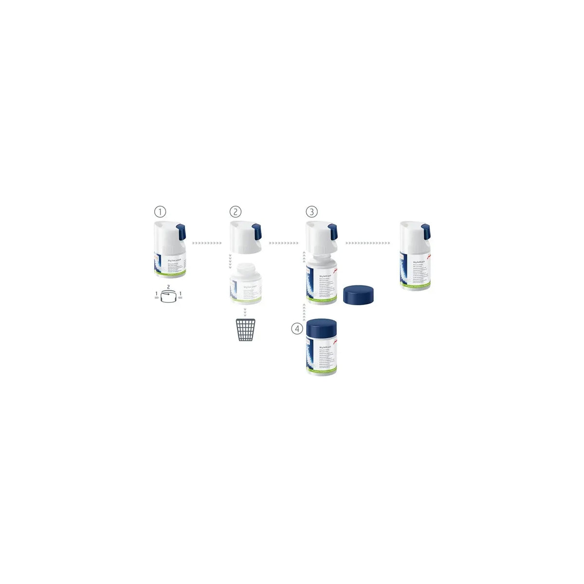 Détergent pour Système de Lait (Mini-tabs) Flacon Recharge Jura - 90 g