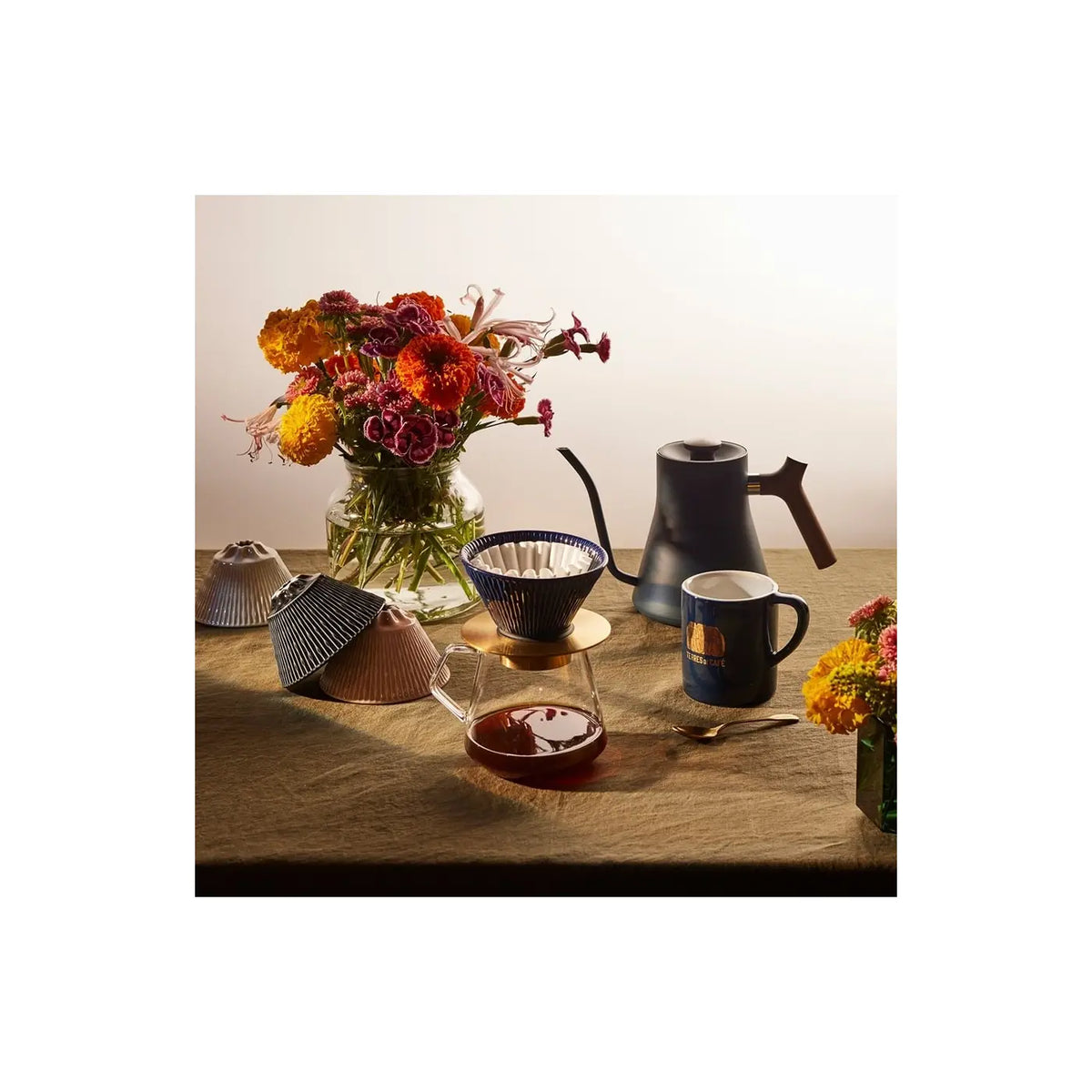 Dripper Café Fond Plat - 1 tasse - Cobalt