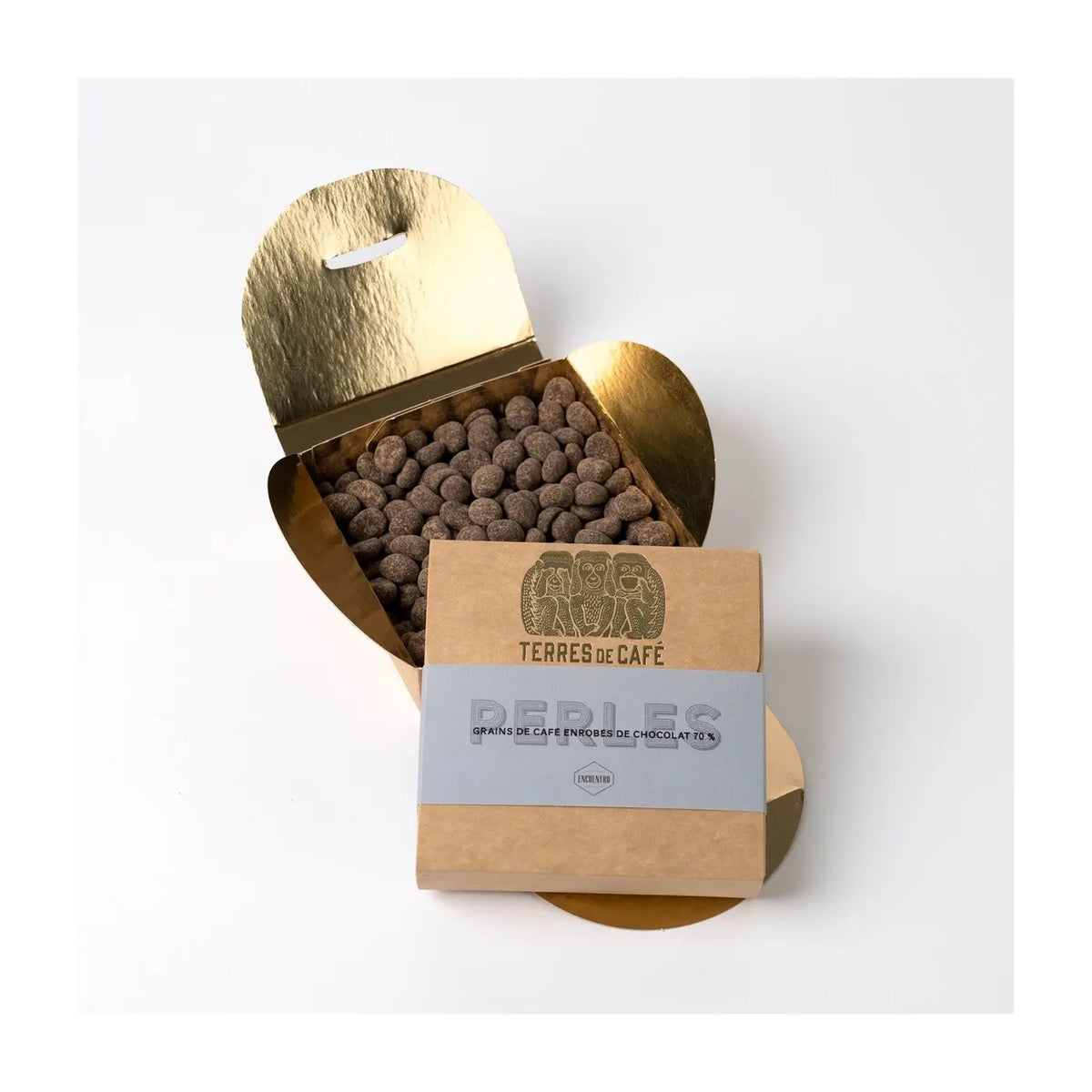 Perles - Boîte grains de café enrobés de chocolat 70%